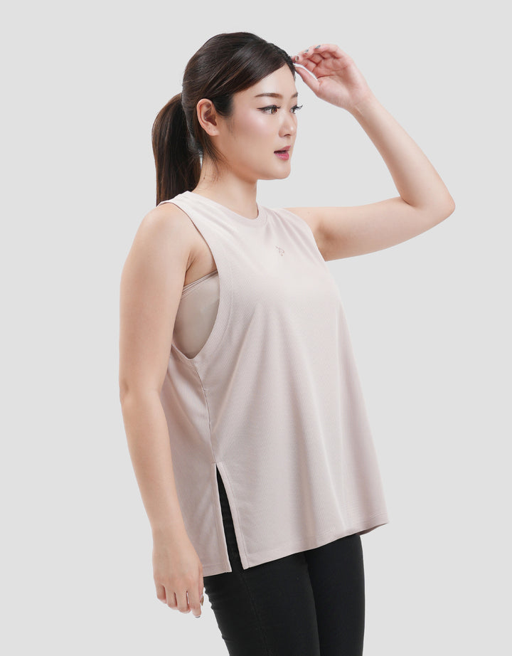 Suko Sports Sleeveless Kerah Bulat Kaos Wanita