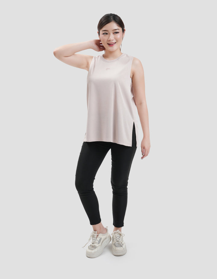 Suko Sports Sleeveless Kerah Bulat Kaos Wanita