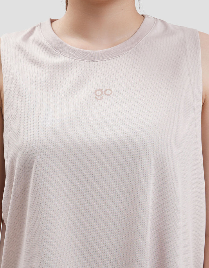 Suko Sports Sleeveless Kerah Bulat Kaos Wanita