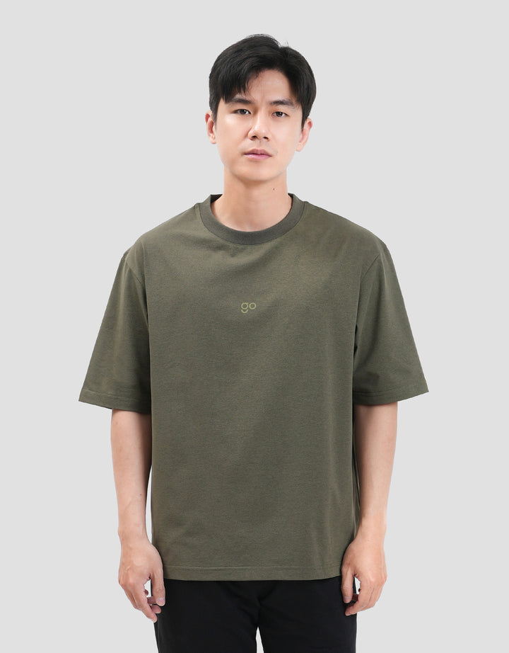Suko Solid Moisture Wicking 4 Way Stretch Kaos Oversize Pria