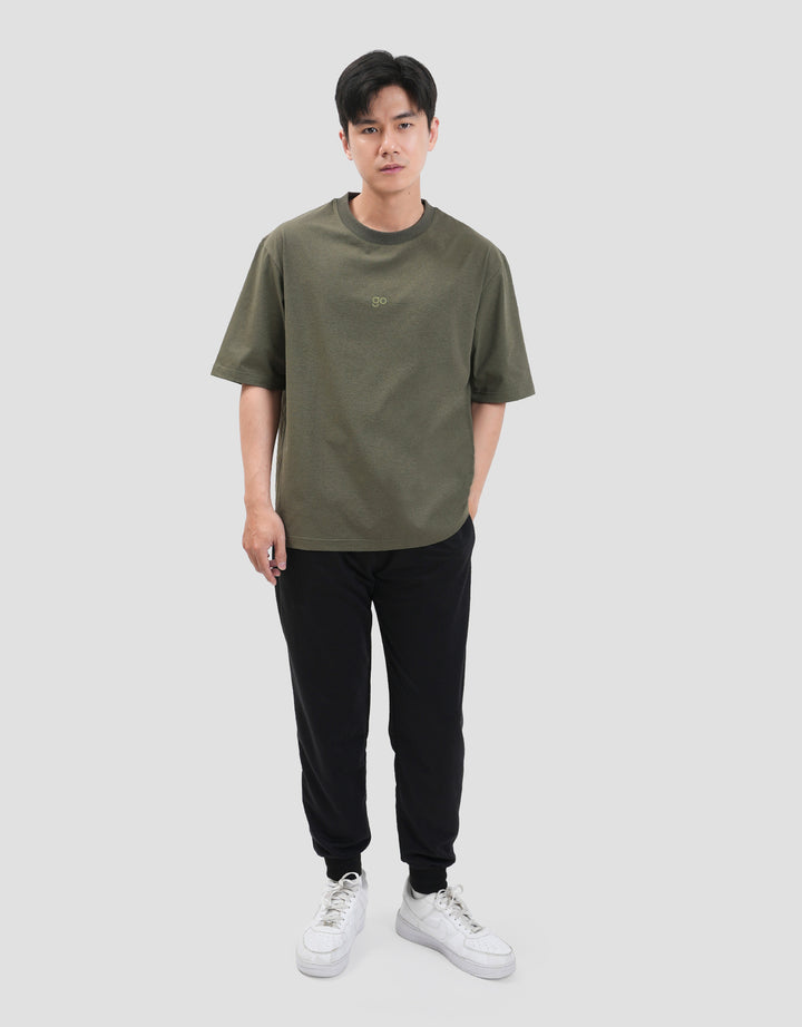 Suko Solid Moisture Wicking 4 Way Stretch Kaos Oversize Pria