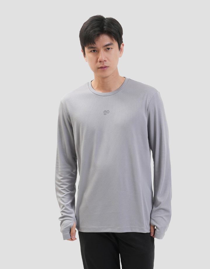 Suko Sports Kerah Bulat Lengan Panjang Kaos Pria
