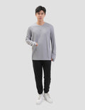 Suko Sports Kerah Bulat Lengan Panjang Kaos Pria