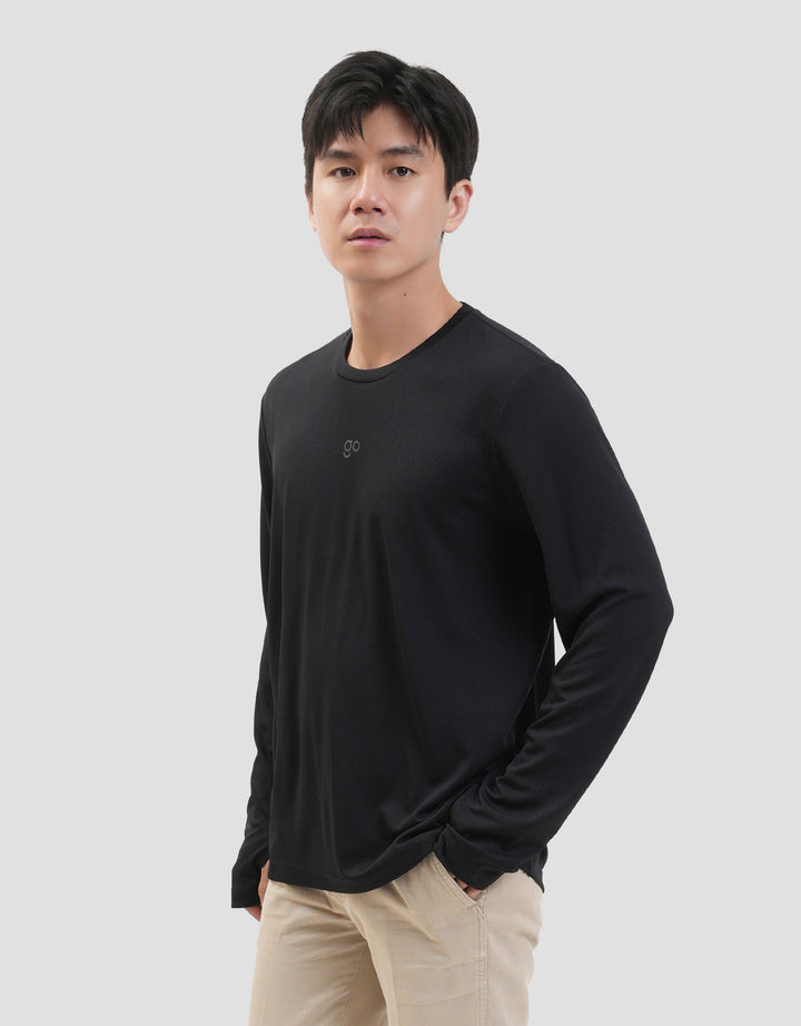 Suko Sports Kerah Bulat Lengan Panjang Kaos Pria