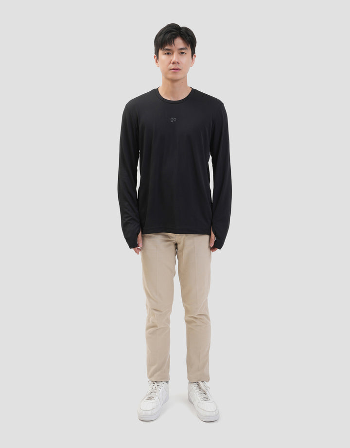 Suko Sports Kerah Bulat Lengan Panjang Kaos Pria
