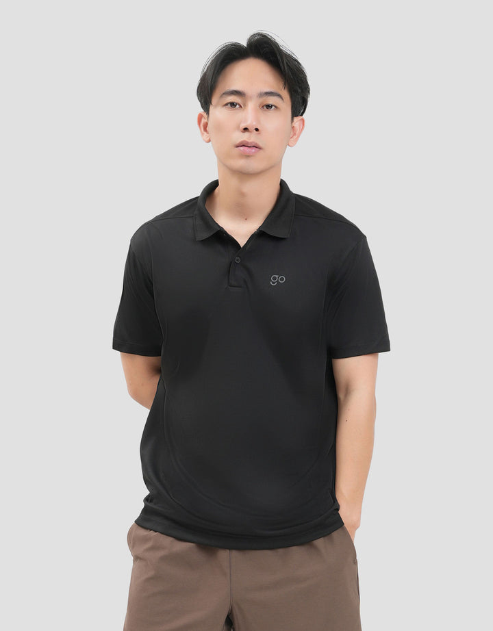 Suko Quicky Dry Lengan Pendek Print Kaos Polo Oversize Pria
