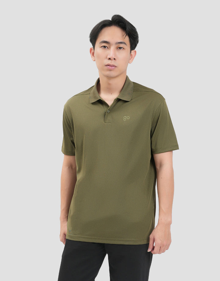 Suko Quicky Dry Lengan Pendek Print Kaos Polo Oversize Pria