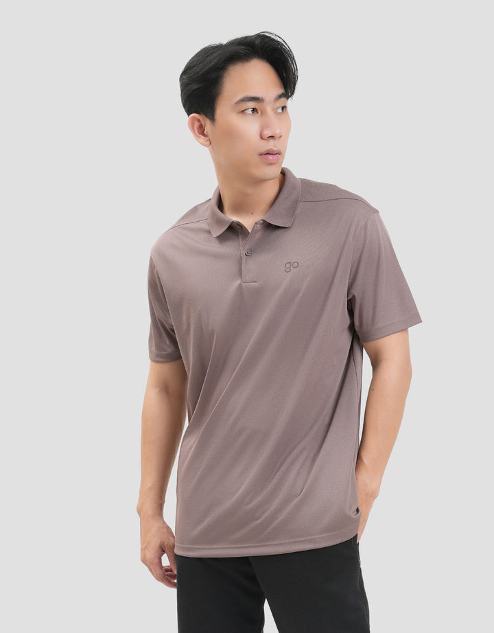 Suko Quicky Dry Lengan Pendek Print Kaos Polo Oversize Pria