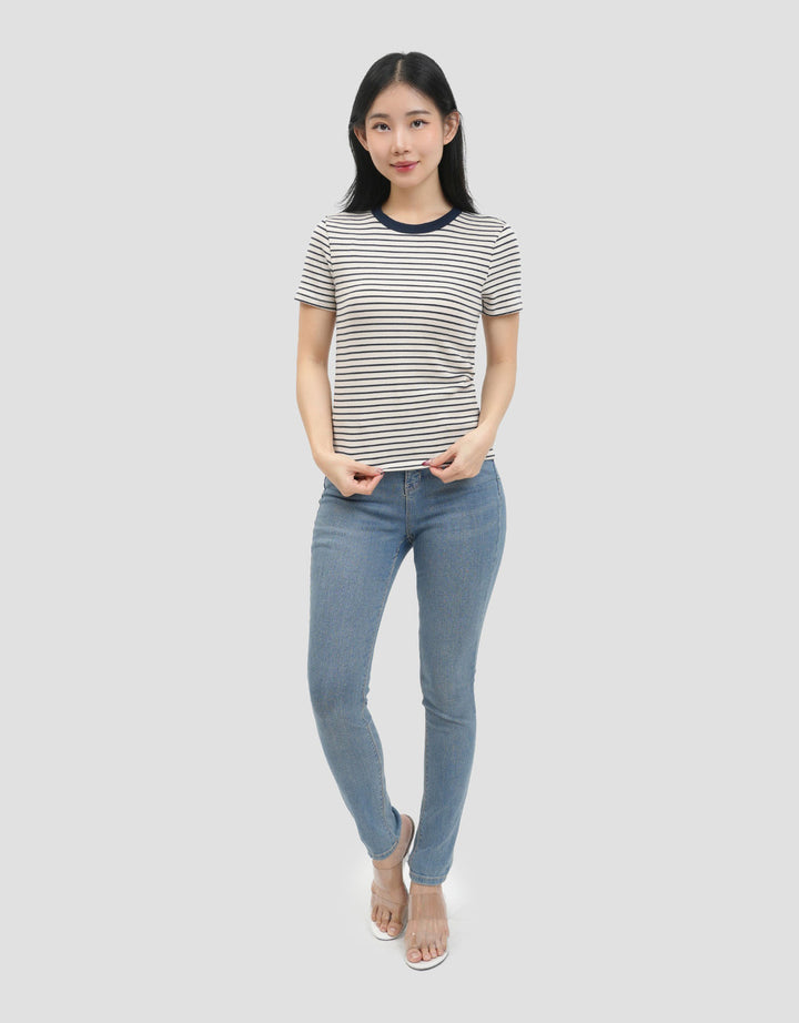 MxM Connexion Regular Strip Kaos Wanita