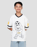 Nevada V Neck Polymesh Print Bear Kaos Oversize Anak Laki-laki