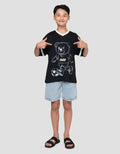 Nevada V Neck Polymesh Print Bear Kaos Oversize Anak Laki-laki