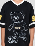 Nevada V Neck Polymesh Print Bear Kaos Oversize Anak Laki-laki