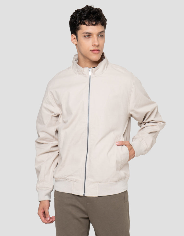 Cole Look Slub Full Zip Jaket Pria