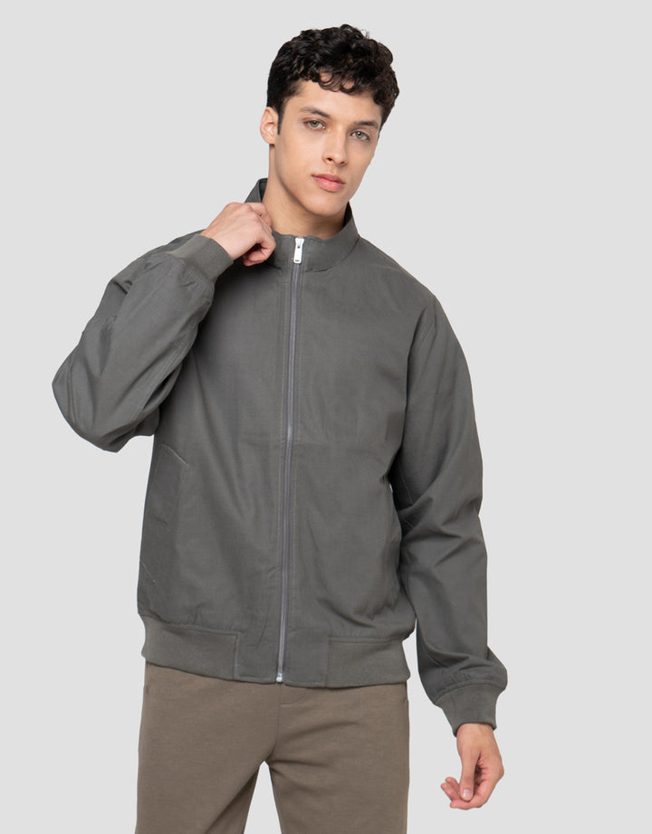 Cole Look Slub Full Zip Jaket Pria