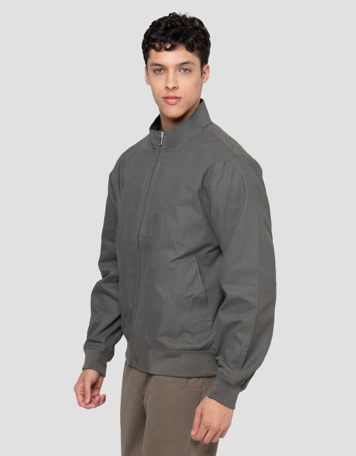 Cole Look Slub Full Zip Jaket Pria