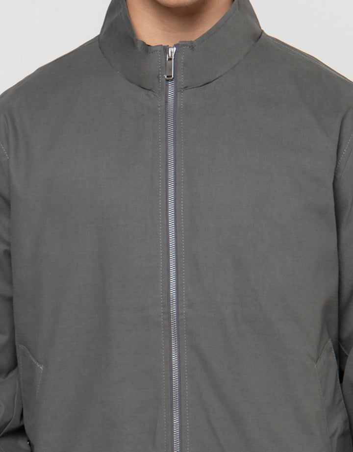 Cole Look Slub Full Zip Jaket Pria