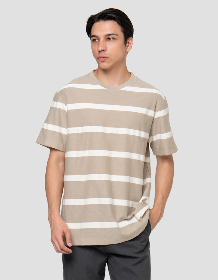 Cole Stripes Herringborn Pattern Reg Fit Kaos Pria