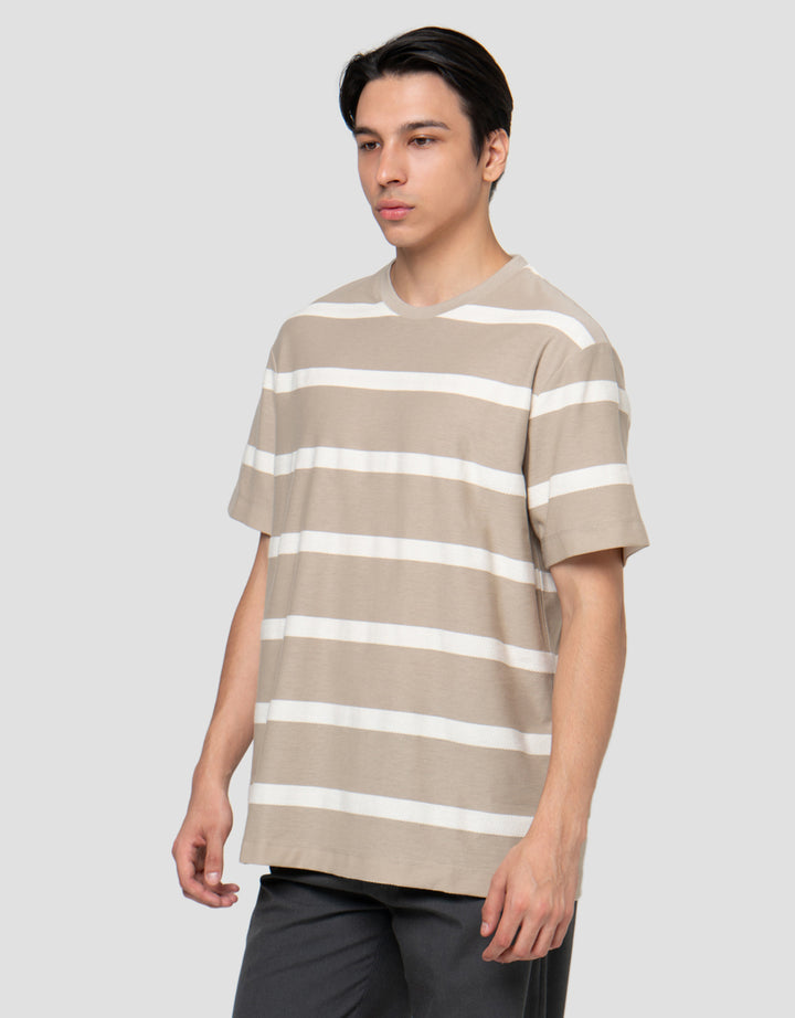 Cole Stripes Herringborn Pattern Reg Fit Kaos Pria