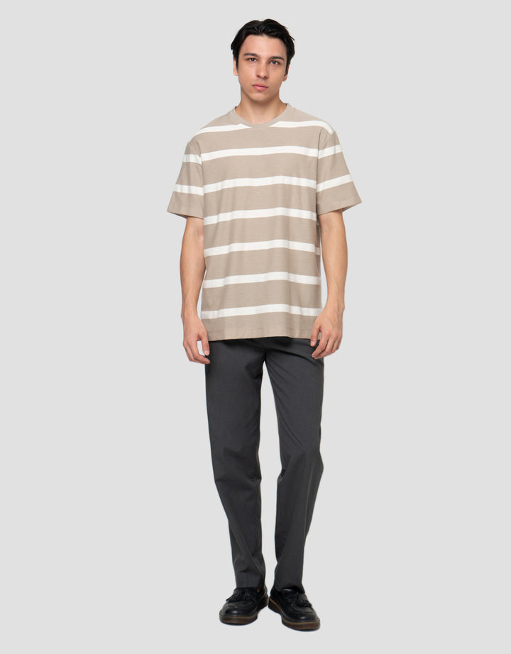 Cole Stripes Herringborn Pattern Reg Fit Kaos Pria