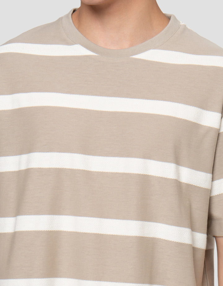 Cole Stripes Herringborn Pattern Reg Fit Kaos Pria
