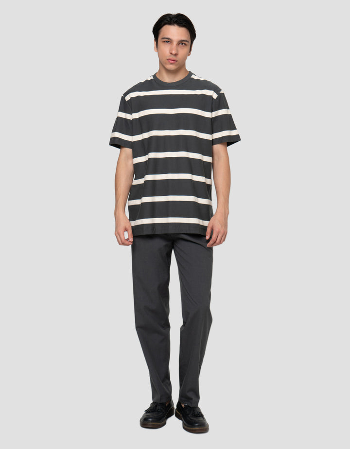 Cole Stripes Herringborn Pattern Reg Fit Kaos Pria