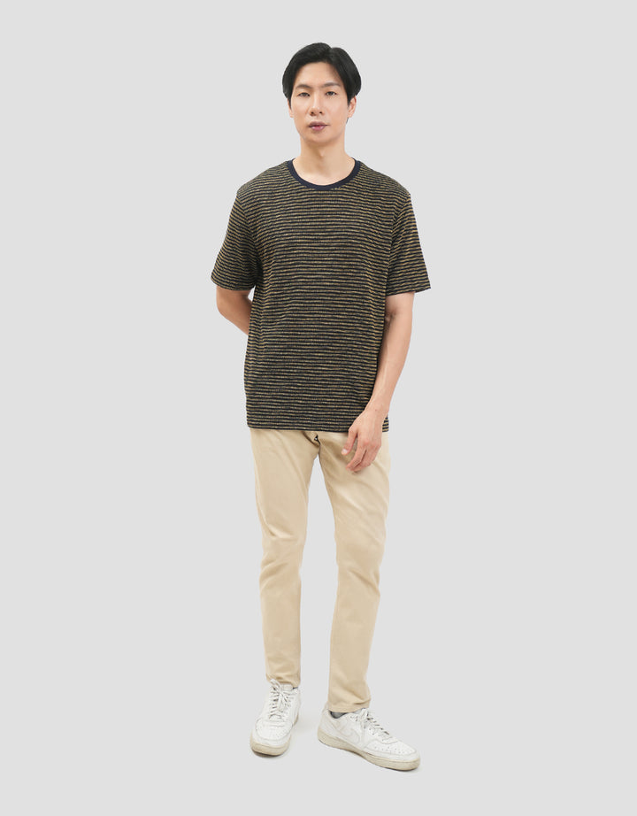 Cole Stripes Towel Texture Kaos Pria