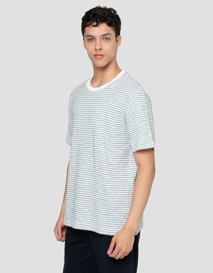 Cole Stripes Towel Texture Kaos Pria