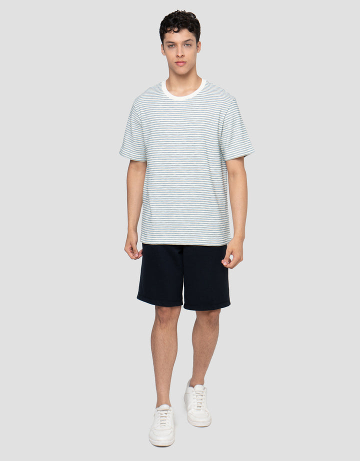 Cole Stripes Towel Texture Kaos Pria