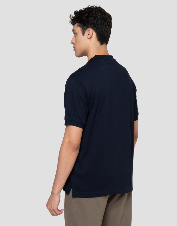 Cole Waffle Hidden Zipper Smart Fit Kaos Polo Pria