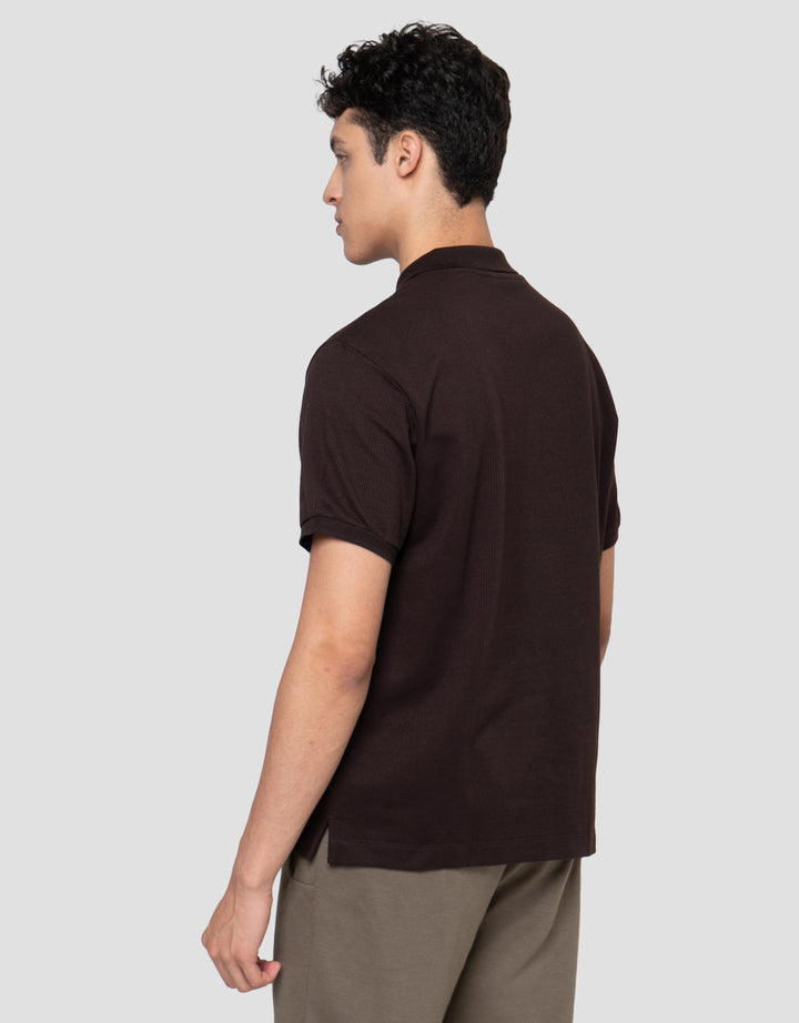 Cole Waffle Hidden Zipper Smart Fit Kaos Polo Pria