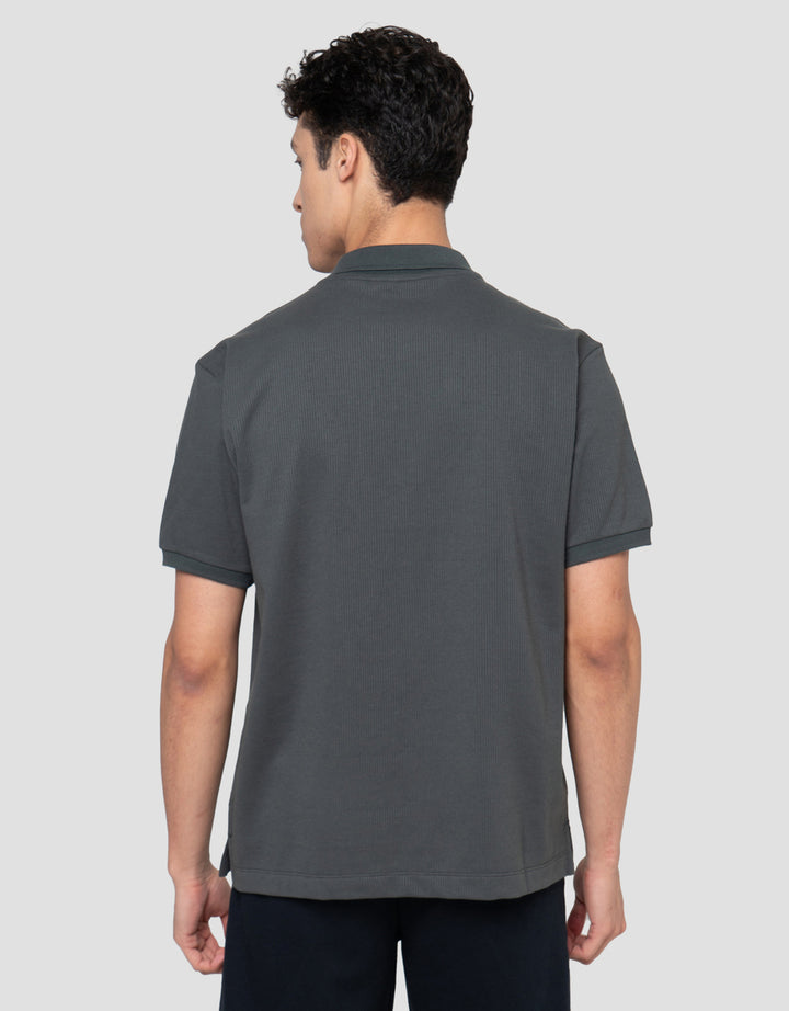 Cole Waffle Hidden Zipper Smart Fit Kaos Polo Pria
