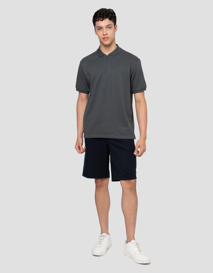 Cole Waffle Hidden Zipper Smart Fit Kaos Polo Pria
