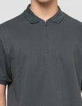 Cole Waffle Hidden Zipper Smart Fit Kaos Polo Pria