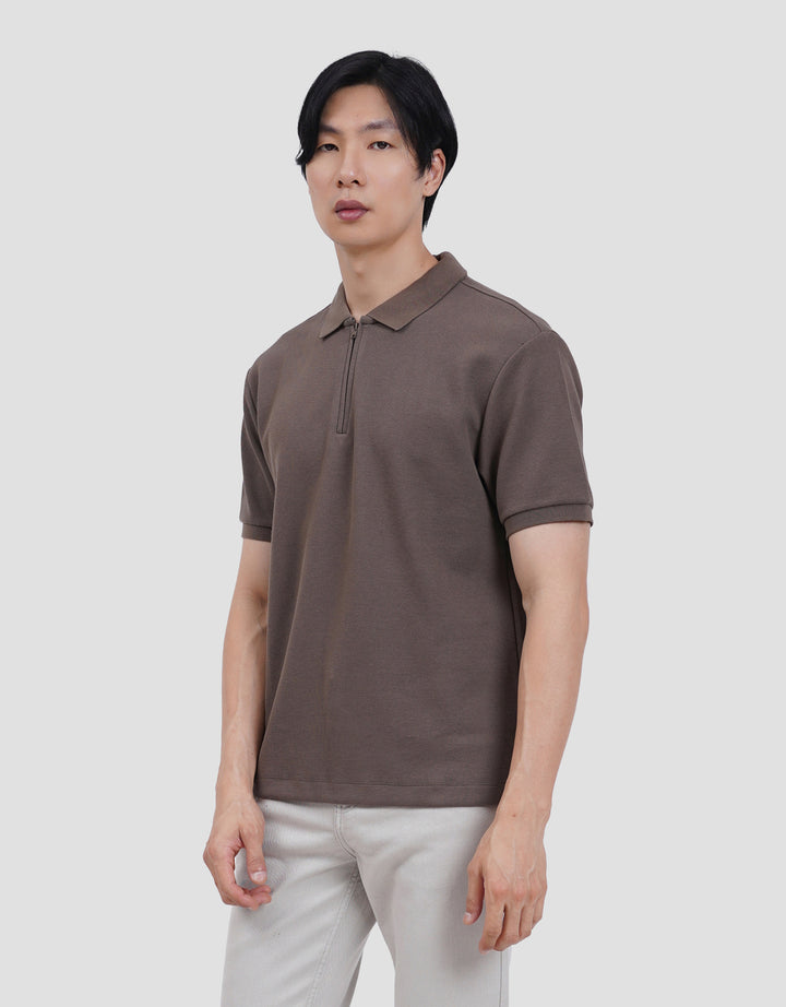 Cole Solid Hidden Zipper Fr Zr Smart Fit Kaos Polo Pria