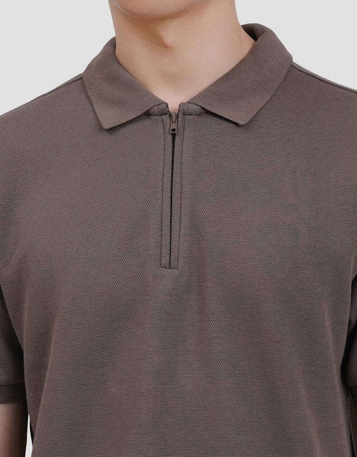 Cole Solid Hidden Zipper Fr Zr Smart Fit Kaos Polo Pria