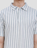 Cole Stripes Vertical Herringborn Pattern Smart Fit Kaos Polo Pria