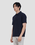 Cole Stripes Vertical Herringborn Pattern Smart Fit Kaos Polo Pria