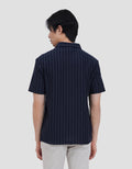 Cole Stripes Vertical Herringborn Pattern Smart Fit Kaos Polo Pria