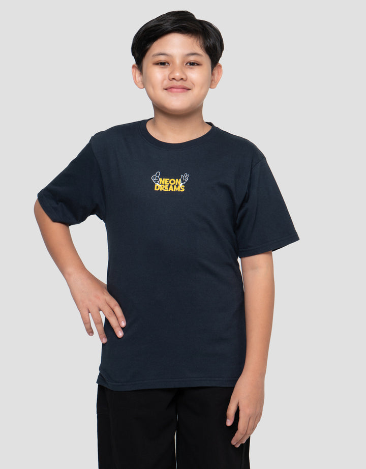 Nevada Print Flocking Samping Kaos Anak Laki-laki