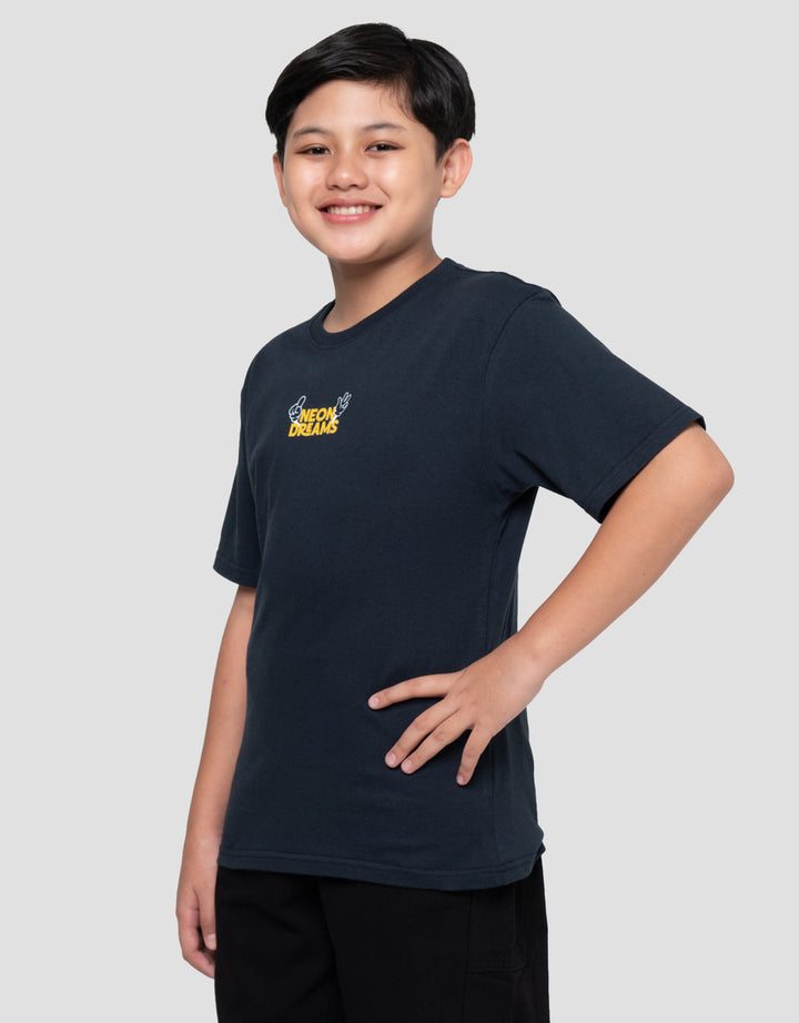 Nevada Print Flocking Samping Kaos Anak Laki-laki