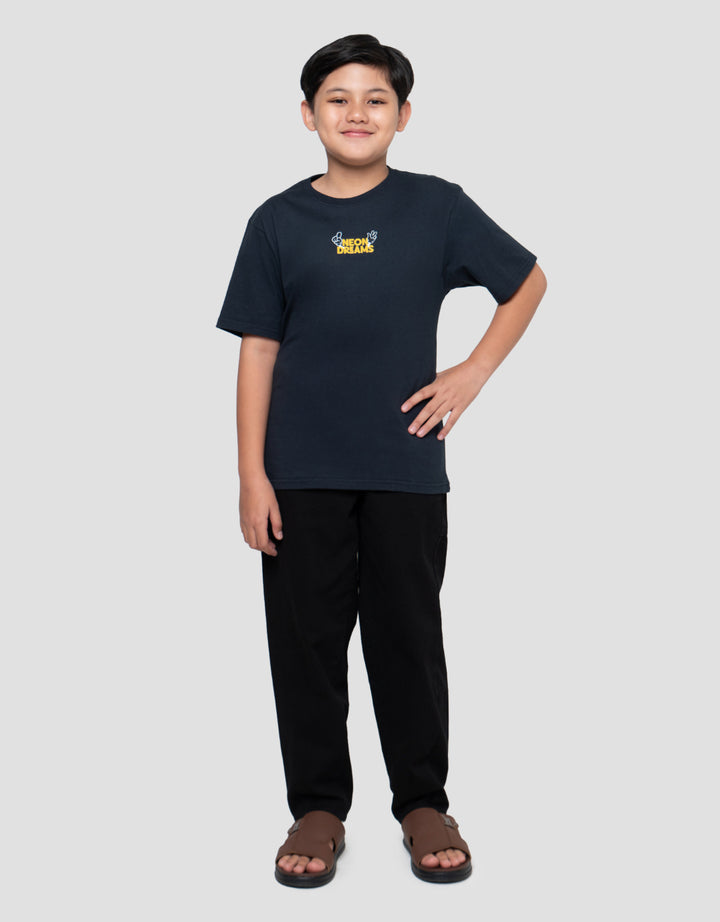 Nevada Print Flocking Samping Kaos Anak Laki-laki