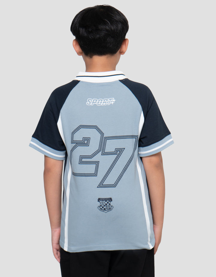 Nevada Collar Both Sides Print Big Number Kaos Oversize Anak Laki-laki