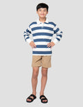 Nevada Loose Stripe With Collar Sweater Anak Laki-Laki