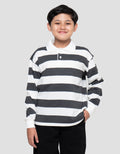 NEVADA LOOSE STRIPE WITH COLLAR WOVEN AND EMBRO SWEATER ANAK LAKI-LAKI