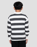 NEVADA LOOSE STRIPE WITH COLLAR WOVEN AND EMBRO SWEATER ANAK LAKI-LAKI