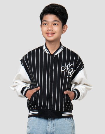 NEVADA STRIPE BOTH SIDES PRINT JAKET VARSITY ANAK LAKI-LAKI