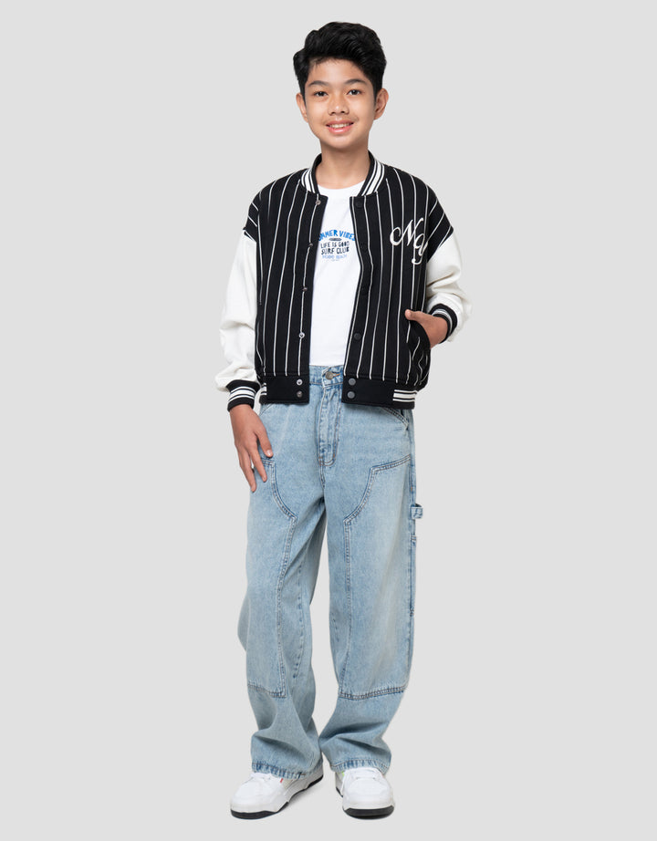 NEVADA STRIPE BOTH SIDES PRINT JAKET VARSITY ANAK LAKI-LAKI