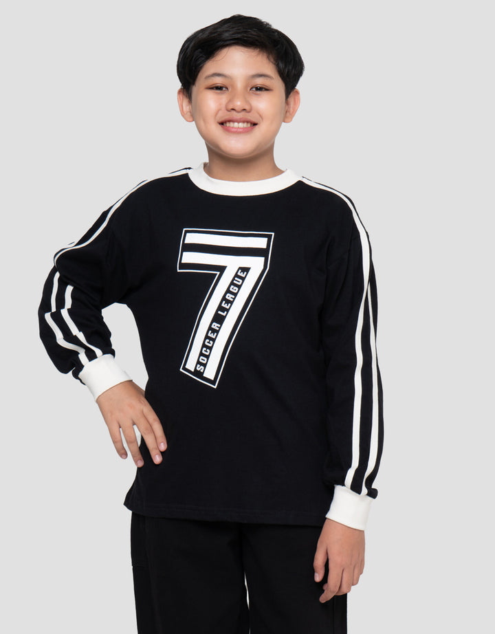 Nevada Print Big Number 7 Kaos Oversize  Anak Laki-laki