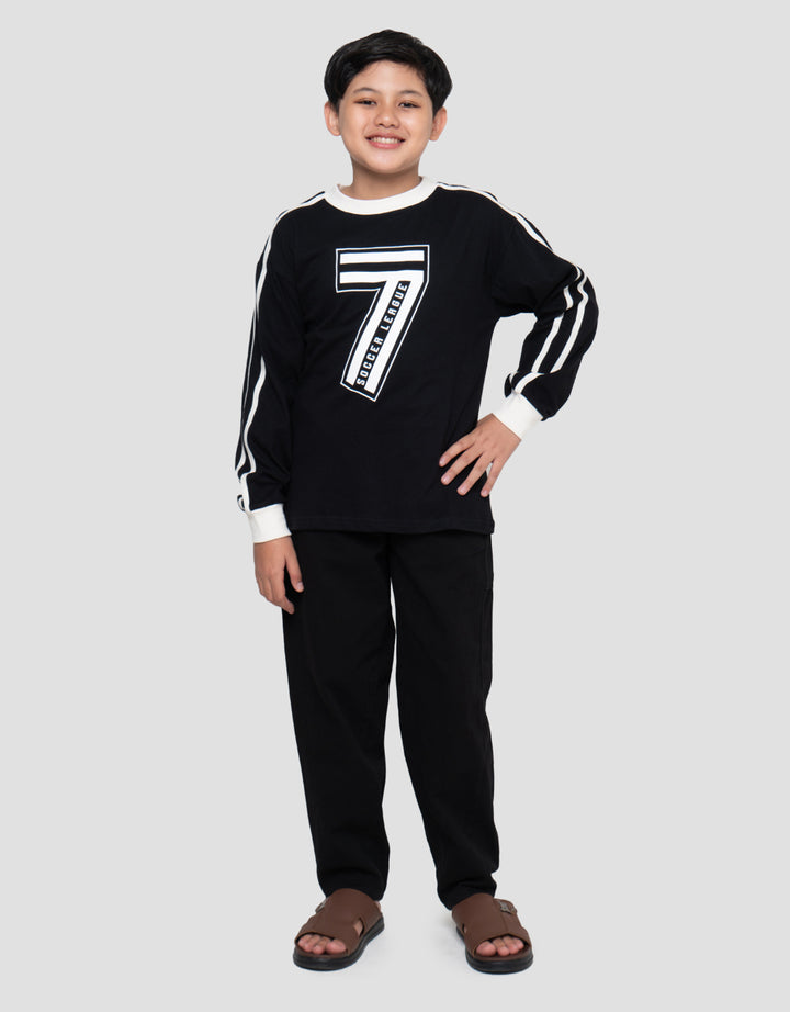 Nevada Print Big Number 7 Kaos Oversize  Anak Laki-laki