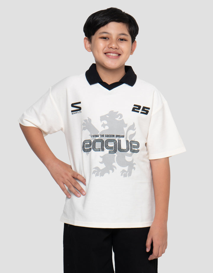 Nevada Texture League Kaos Polo Oversize Anak Laki-laki